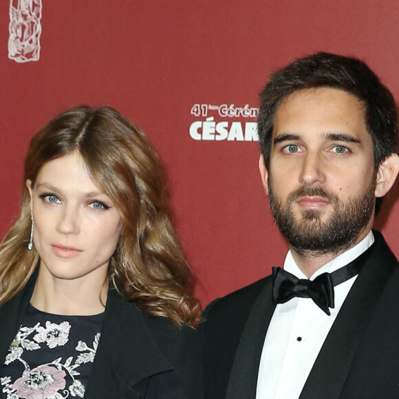 Dimitri Rassam et sa femme Masha Rassam - Photocall lors de la 41e cérémonie des César au théâtre du Châtelet à Paris, le 26 février 2016. © Borde-Jacovides/Bestimage