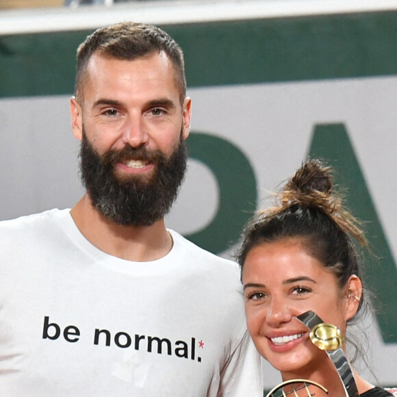 Benoît Paire et sa compagne Julie Bertin lors d'un match de tennis à Roland Garros, Paris © Veeren/Bestimage 