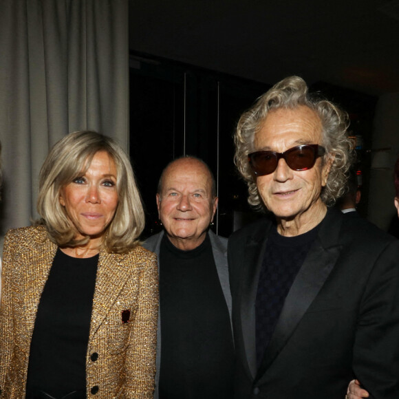 Exclusif - Hélène Arnault, Brigitte Macron, Marc Ladreit de Lacharrière, Luc Plamondon, Fabienne Thibeault - Générale de l'opéra-rock "Starmania" à la Seine Musicale de Boulogne-Billancourt. Le 8 novembre 2022. © Dominique Jacovides-Coadic Guirec/Bestimage
