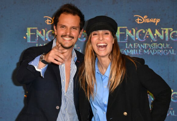 Juan Arbelaez et son ex-femme Laury Thilleman (Miss France 2011) - Avant-première du film "Encanto" de Disney au Grand Rex à Paris le 19 novembre 2021. © Veeren/Bestimage