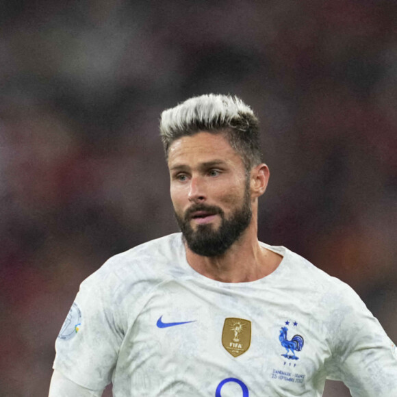 Olivier Giroud (France) - L'équipe de France de football s'incline face au Danemark (2 - 0) à l'issue du match de la Ligue des Nations, le 25 septembre 2022 à Copenhague.