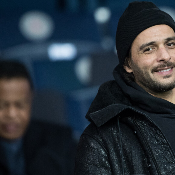 Maxim Nucci dans les tribunes lors du match de Champions League "PSG - Galatasaray (5-0)" au Parc des Princes à Paris, le 11 décembre 2019