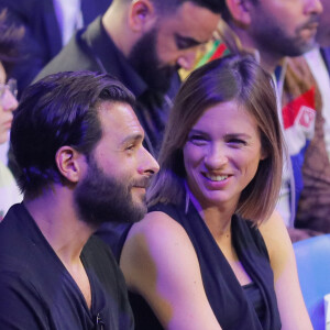 Maxim Nucci (Yodelice) et sa compagne enceinte Isabelle Ithurburu - match de boxe de Tony Yoka au palais des sports de Paris, le 23 juin 2018 © Veeren-CVS/Bestimage