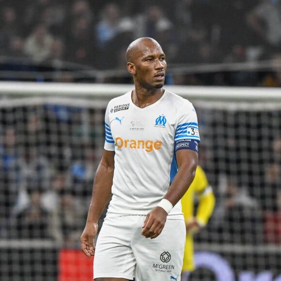 Didier Drogba - Match des héros entre l'équipe OM Legends et l'équipe UNICEF au stade Orange Velodrome à Marseille le 13 octobre 2021. Soutenu par la Fondation D. Drogba, Orange et l'Olympique de Marseille, l'Unicef a organisé cette rencontre afin de financer un projet d'accès à l'éducation en Côte d'Ivoire. La Team OM de légende s'impose 7-4 au stade Vélodrome face à la Team Unicef. © Jean-René Santini/Bestimage