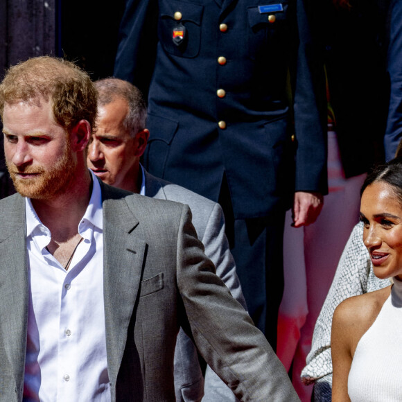 Le prince Harry, duc de Sussex et Meghan Markle, duchesse de Sussex, arrivent à l'hôtel de ville pour l'événement Invictus Games Dusseldorf 2023 One Year to Go, à Düsseldorf, Allemagne, le 6 septembre 2022. 