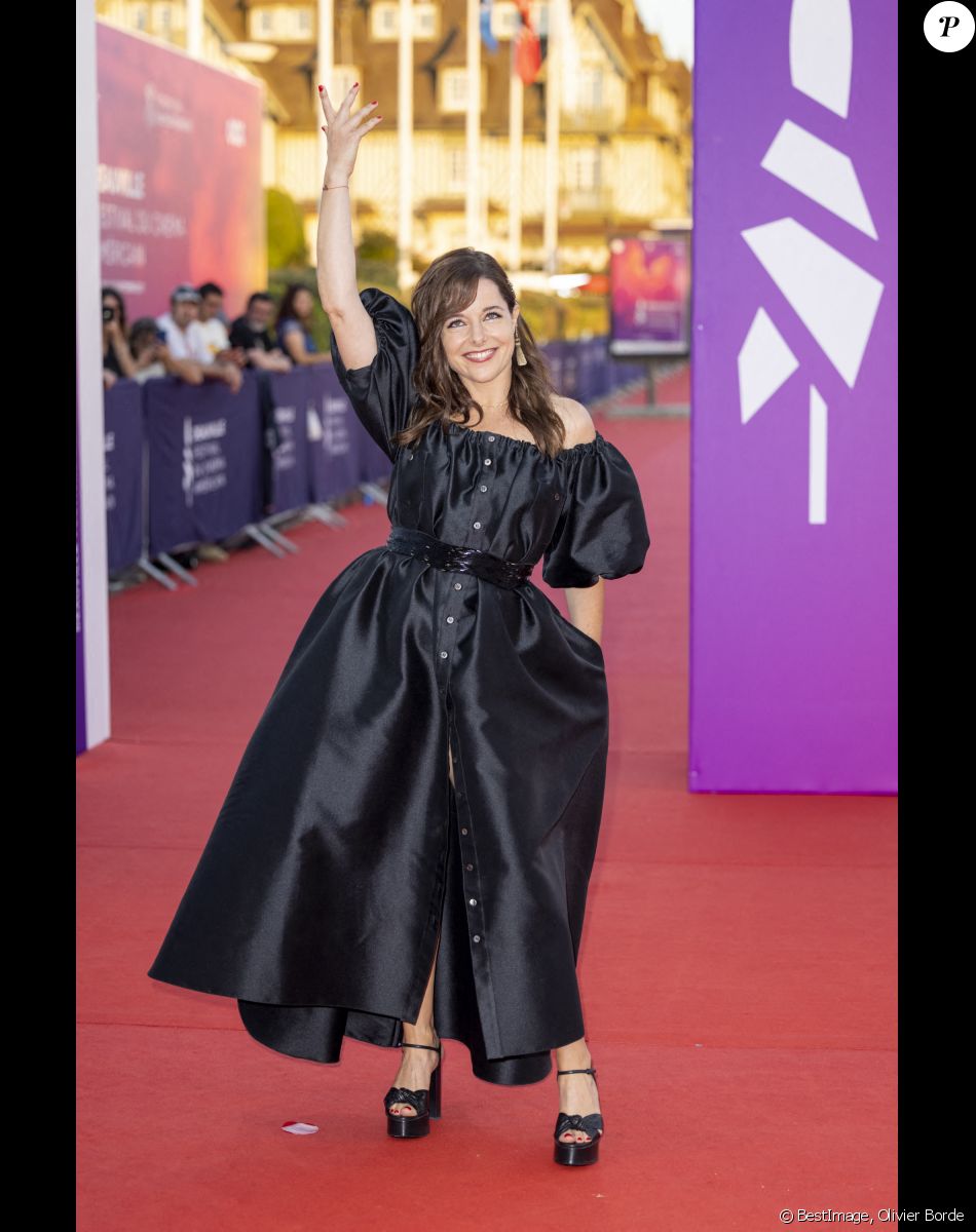 Laure Calamy lors de la première du film "Une femme du monde" lors de la 47e édition du Festival du Cinéma Américain de Deauville le 6 septembre 2021. © Olivier Borde / Bestimage
