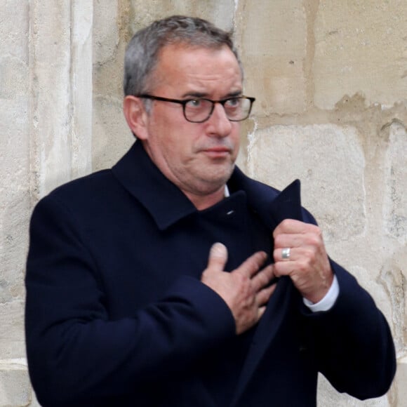 Christophe Dechavanne lors des obsèques de Dick Rivers en l'église Saint-Pierre de Montmartre à Paris le 2 mai 2019.