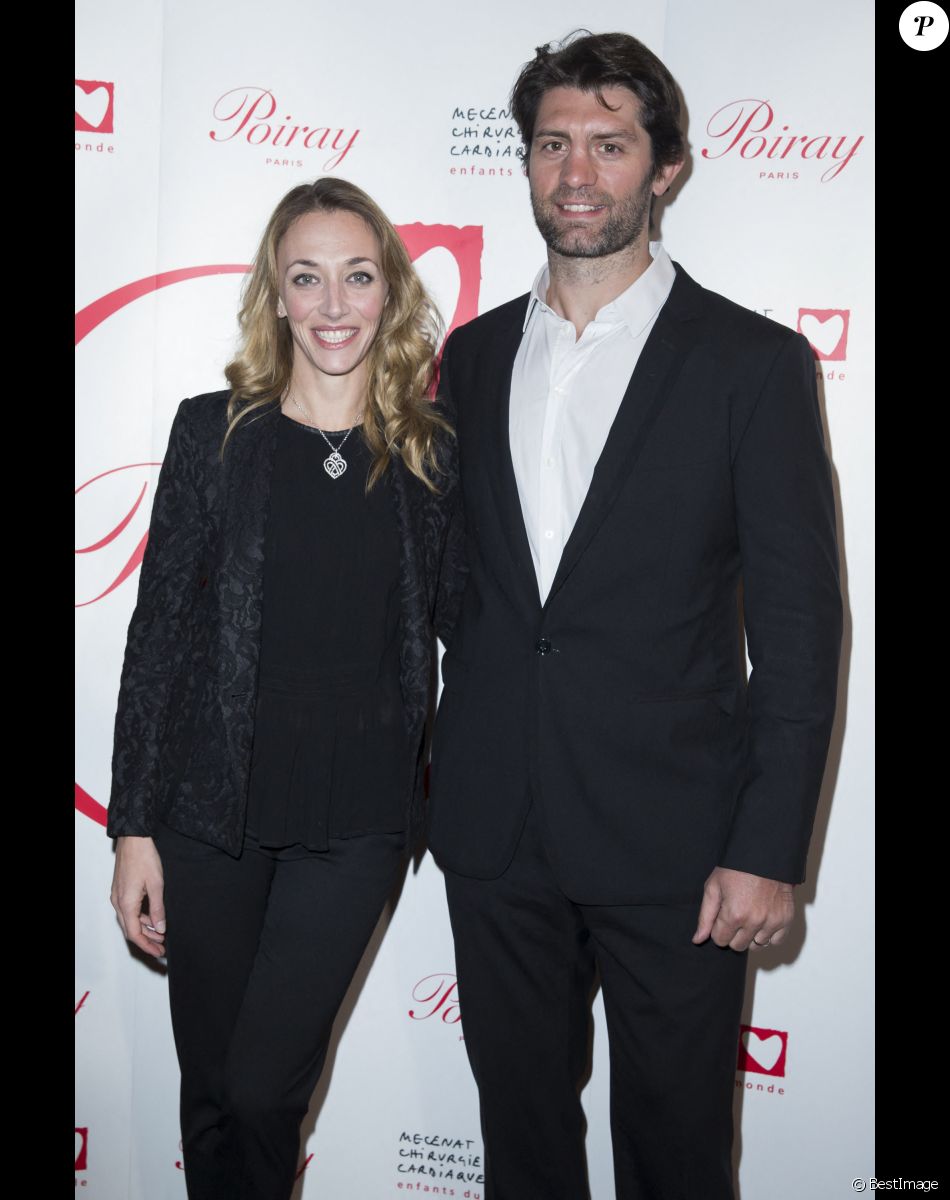 Exclusif - Laurie Delhostal Pierre Rabadan - 40 ans de la maison Poiray au profit de l'association Mécénat Chirurgie Cardiaque à la Fondation Mona Bismarck à Paris le 12 février 2015.