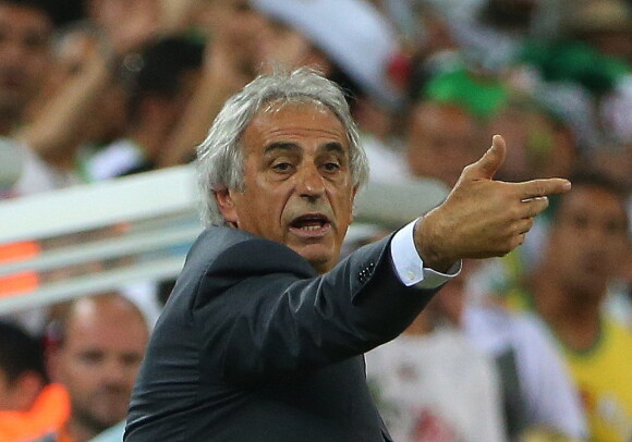 L'entraineur Algérien Vahid Halilhodzic - Coupe du Monde - Match Algérie - Russie à Curitiba au Brésil le 27 juin 2014. Le match s'est soldé par un match nul 1-1 mais les Algériens se sont qualifiés pour le premier 8éme de coupe du monde de leur histoire; Ils ont ensuite rendez-vous avec l'Allemagne.