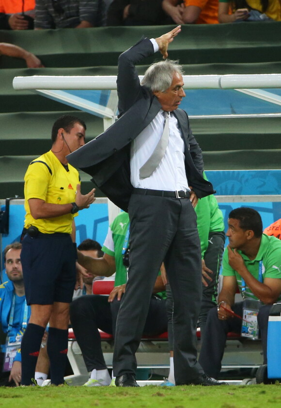 L'entraineur Algérien Vahid Halilhodzic - Coupe du Monde - Match Algérie - Russie à Curitiba au Brésil le 27 juin 2014. Le match s'est soldé par un match nul 1-1 mais les Algériens se sont qualifiés pour le premier 8éme de coupe du monde de leur histoire. Ils ont ensuite rendez-vous avec l'Allemagne.