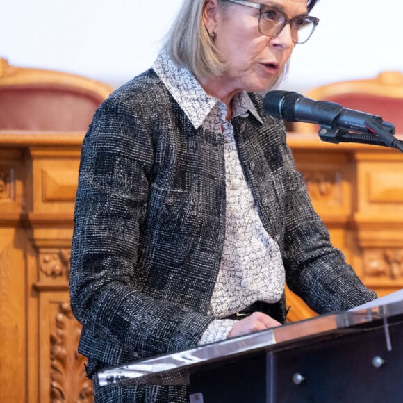 La princesse Caroline de Hanovre assiste au symposium "Journée de la Méditerranée" au musée Océanographique de Monaco, le 28 novembre 2022. Cette rencontre porte sur "L'emploi des jeunes et des femmes dans le bassin méditerranéen". © Olivier Huitel/Pool Monaco/Bestimage 