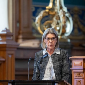 La princesse Caroline de Hanovre assiste au symposium "Journée de la Méditerranée" au musée Océanographique de Monaco, le 28 novembre 2022. Cette rencontre porte sur "L'emploi des jeunes et des femmes dans le bassin méditerranéen". © Olivier Huitel/Pool Monaco/Bestimage 