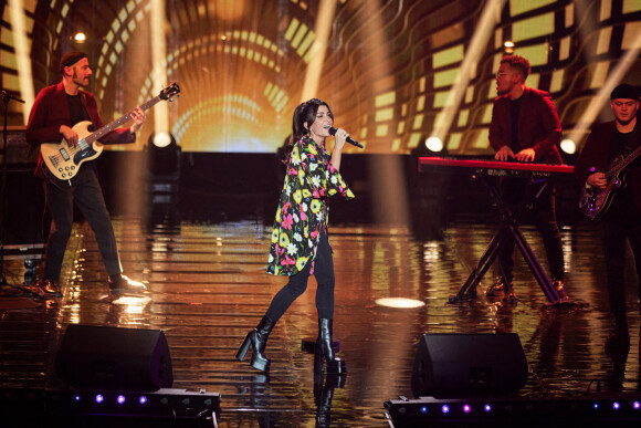 Exclusif - Jenifer Bartoli - Enregistrement de l'émission "La fête de la Chanson française" à Paris, diffusée le 29 novembre sur France 2. Le 7 novembre 2022 © Cyril Moreau-Veeren / Bestimage