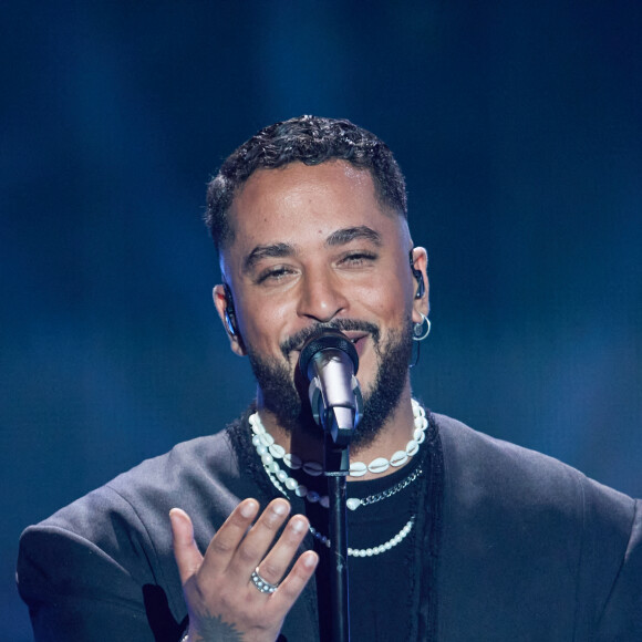 Exclusif - Slimane - Enregistrement de l'émission "La fête de la Chanson française" à Paris, diffusée le 29 novembre sur France 2. Le 7 novembre 2022 © Cyril Moreau-Veeren / Bestimage
