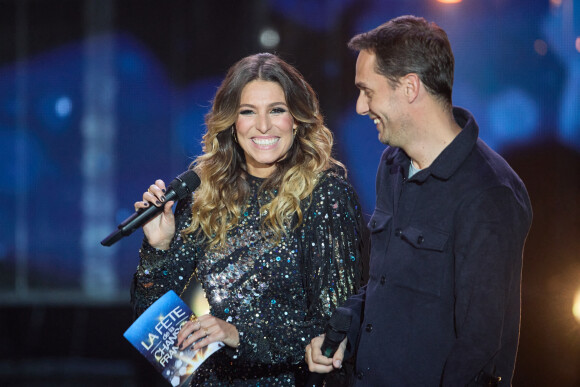 Exclusif - Grand Corps Malade (Fabien Marsaud), Laury Thilleman - Enregistrement de l'émission "La fête de la Chanson française" à Paris, diffusée le 29 novembre sur France 2. Le 7 novembre 2022 © Cyril Moreau-Veeren / Bestimage