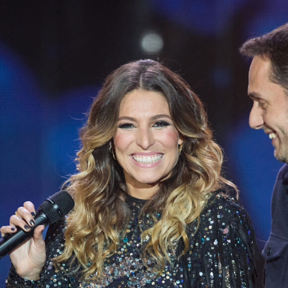 Exclusif - Grand Corps Malade (Fabien Marsaud), Laury Thilleman - Enregistrement de l'émission "La fête de la Chanson française" à Paris, diffusée le 29 novembre sur France 2. Le 7 novembre 2022 © Cyril Moreau-Veeren / Bestimage