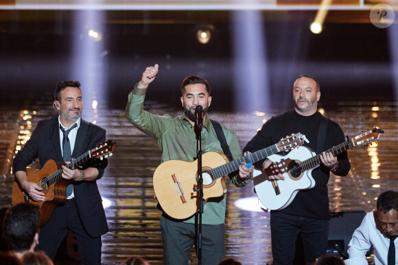 Exclusif - Kendji Girac - Enregistrement de l'émission "La fête de la Chanson française" à Paris, diffusée le 29 novembre sur France 2. Le 7 novembre 2022 © Cyril Moreau-Veeren / Bestimage