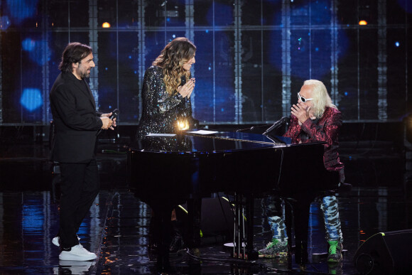 Exclusif - Michel Polnareff, André Manoukian et Laury Thilleman - Enregistrement de l'émission "La fête de la Chanson française" à Paris, diffusée le 29 novembre sur France 2. Le 7 novembre 2022 © Cyril Moreau-Veeren / Bestimage