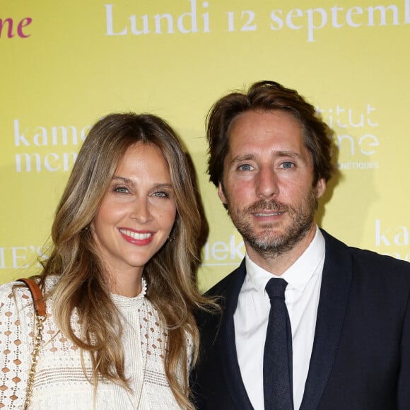 Exclusif - Ophélie Meunier et son mari Mathieu Vergne - Le professeur S.Lyonnet, président de l'Institut des maladies génétiques, et le galériste K. Mennour ont organisé la 4ème édition de la soirée "Heroes for Imagine", une grande vente aux enchères d'oeuvres d'art, animée par G.Elmaleh et dirigée par Christie's, à l'institut Imagine, 24 boulevard du Montparnasse dans le 15ème arrondissement de Paris, France, le 12 septembre 2022. © Dominique Jacovides/Bestimage