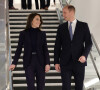Catherine "Kate" Middleton, princesse de Galles, avec le prince de Galles William - arrivée à l'aéroport de Boston. Le 30 novembre 2022