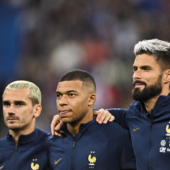 Antoine Griezmann (Fra) / Kylian Mbappe (Fra) / Olivier Giroud (Fra) - Match de la 5ème et avant-dernière journée de Ligue des nations entre la France et l'Autriche (2-0) au Stade de France à Saint-Denis.