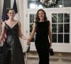 Jennifer Garner (robe Ralph Lauren) et sa fille Violet Affleck (robe Caroline Herrera) - Dîner d'état en l'honneur de la venue d'Emmanuel et Brigitte Macron à la Maison Blanche, Washington, Etats-Unis