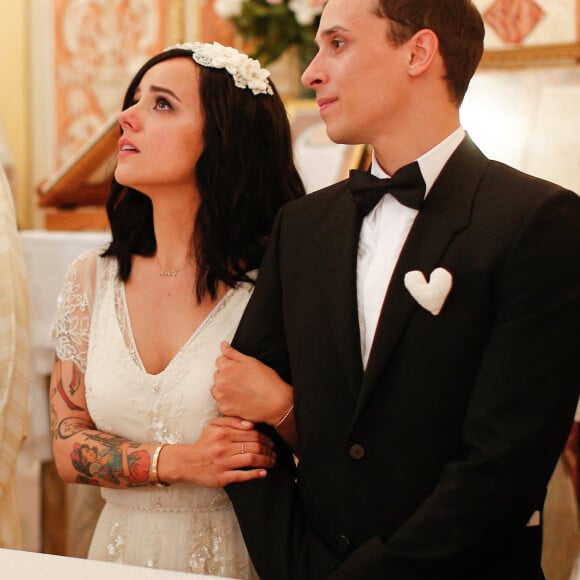 Exclusif - Prix spécial - Mariage religieux en l'église de Villanova d' Alizée et Grégoire Lyonnet - Villanova le 18 juin 2016 © Olivier Huitel - Olivier Sanchez / Bestimage - Crystal