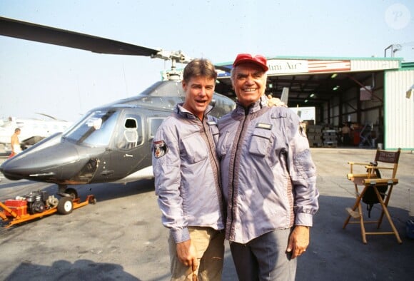 Jan-Michael Vincent et Ernest Borgnine, le tandem culte de Supercopter, en 1985.
