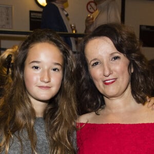 Anne Roumanoff et sa fille Marie Vaillant - Anne Roumanoff fête ses trente ans de carrière à l'Olympia. Paris le 4 novembre 2017. © Pierre Perusseau / Bestimage 