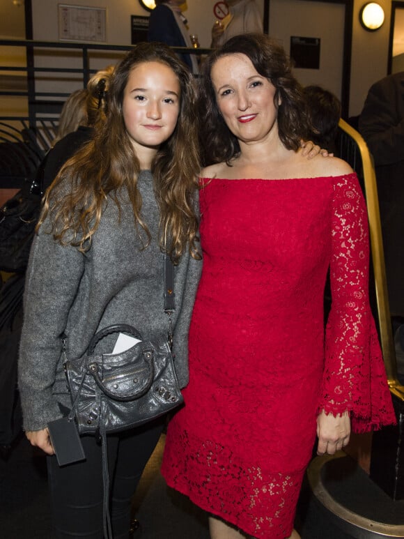 Anne Roumanoff et sa fille Marie Vaillant - Anne Roumanoff fête ses trente ans de carrière à l'Olympia. Paris le 4 novembre 2017. © Pierre Perusseau / Bestimage 