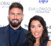Olivier Giroud et sa femme Jennifer Giroud - Les célébrités posent lors du photocall de la soirée Global Gift à Londres.
