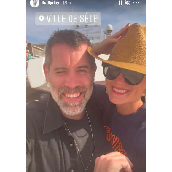 Laeticia Hallyday et Jalil Lespert en vacances à Sète, le 12 juillet 2021 sur Instagram.