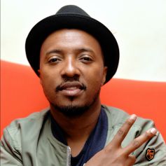 Le rappeur Soprano à l'Opéra Garnier Restaurant à Paris le 22 septembre 2014.