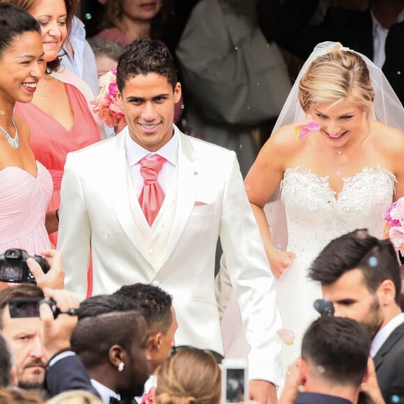 Mariage de Raphaël Varane et Camille Tytgat à la mairie du Touquet puis en l'église Sainte-Jeanne d'Arc le 20 juin 2015