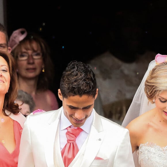 Mariage de Raphaël Varane et Camille Tytgat à la mairie du Touquet puis en l'église Sainte-Jeanne d'Arc le 20 juin 2015