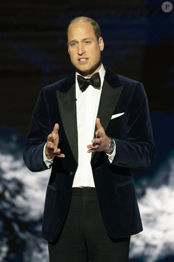 Le prince William, prince de Galles, lors de la 2e cérémonie "Earthshot Prize Awards" au "MGM Music Hall de Fenway" à Boston, le 2 décembre 2022.