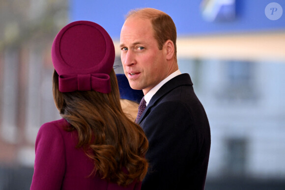 Catherine Kate Middleton, princesse de Galles et le prince William, prince de Galles - Cérémonie d'accueil du président de l'Afrique du Sud, en visite d'état à Londres le 22 novembre 2022. 