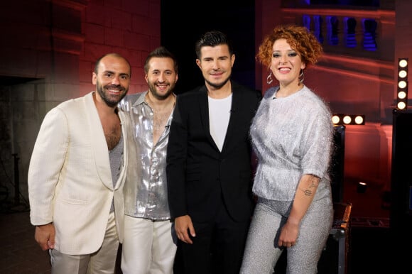 Exclusif - Trois Cafés Gourmands et Vincent Niclo - Backstage de l'enregistrement de l'émission "La chanson challenge" au Château de Chambord, qui sera diffusée le 26 juin sur TF1 © Gaffiot-Moreau / Bestimage 