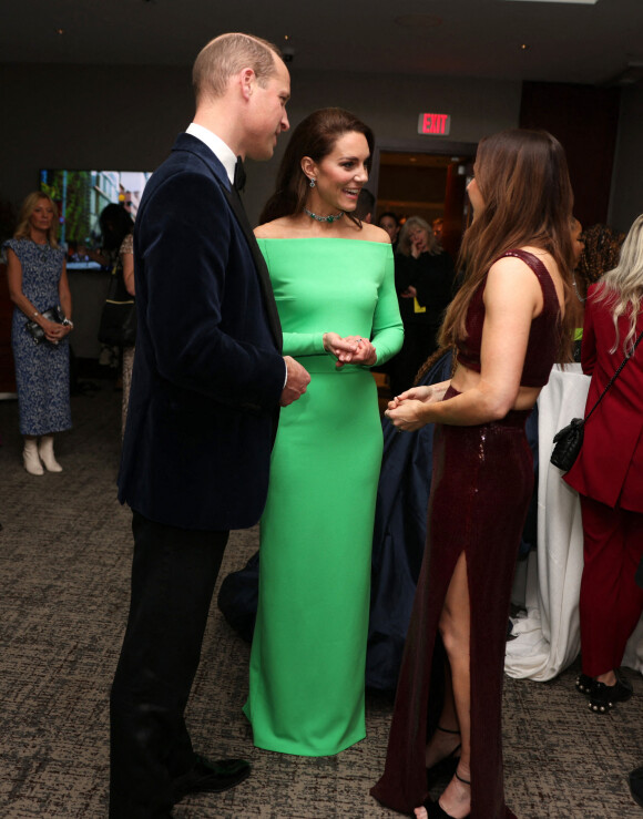 Le prince William, Kate Middleton et Ellie Goulding lors de la 2e cérémonie "Earthshot Prize Awards" au "MGM Music Hall de Fenway" à Boston, le 2 décembre 2022.