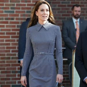 Kate) Middleton, princesse de Galles, lors d'une visite au Centre sur l'enfant en développement de l'Université Harvard de Cambridge à Boston, Massachusetts, Etats-Unis, le 2 décembre 2022.