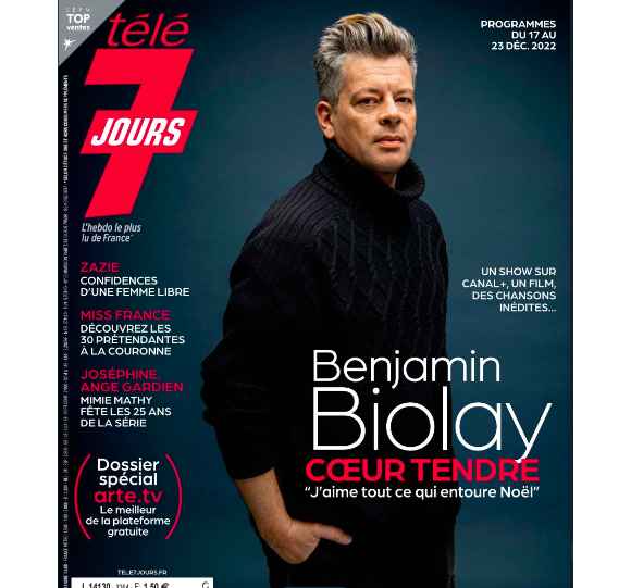 Benjamin Biolay en couverture du magazine Télé 7 jours du 12 décembre 2022