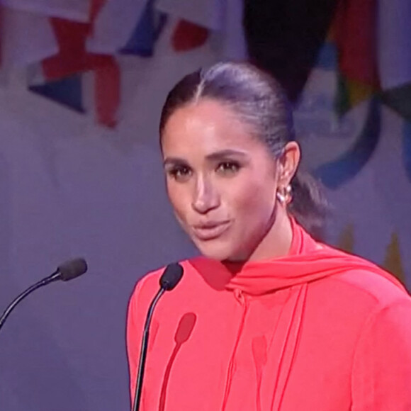 Première allocution publique de Meghan Markle au Royaume-Uni depuis le Megxit. Meghan Markle, duchesse de Sussex, lors du "One Young World Summit 2022" à Manchester, le 5 septembre 2022. © JLPPA/Bestimage 