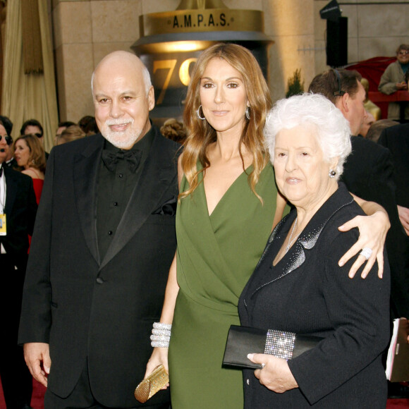 René Angelil, Céline Dion et sa mère Thérèse aux Oscars 2007