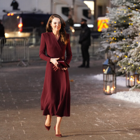 Catherine (Kate) Middleton, princesse de Galles, arrive pour le "Together at Christmas" Carol Service à l'abbaye de Westminster à Londres, Royaume uni, le 15 décembre 2022. 