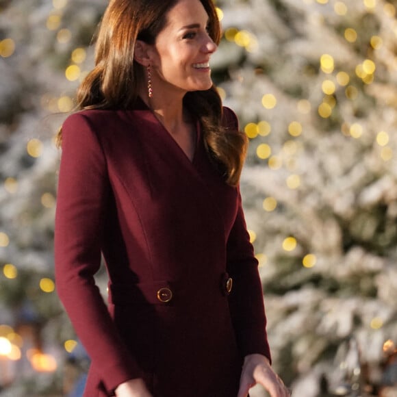 Catherine (Kate) Middleton, princesse de Galles, arrive pour le "Together at Christmas" Carol Service à l'abbaye de Westminster à Londres, Royaume uni, le 15 décembre 2022. 