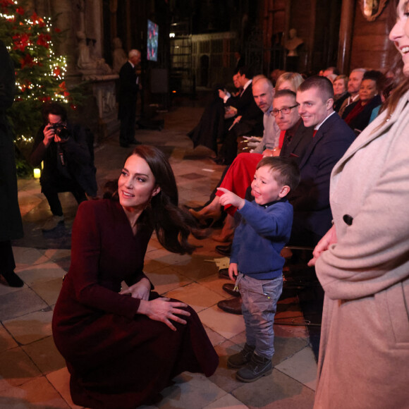 Catherine (Kate) Middleton, princesse de Galles, arrive pour le "Together at Christmas" Carol Service à l'abbaye de Westminster à Londres, Royaume uni, le 15 décembre 2022. 