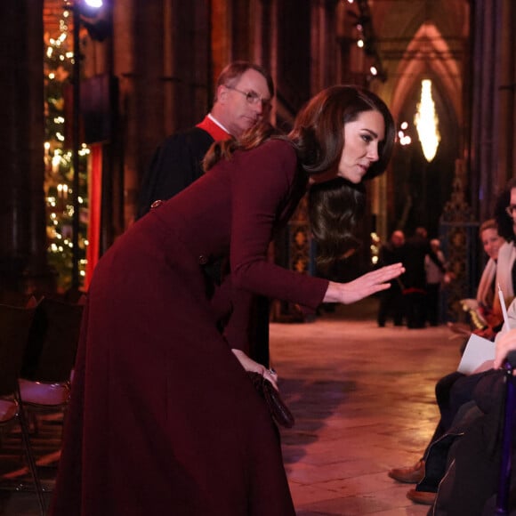 Catherine (Kate) Middleton, princesse de Galles, arrive pour le "Together at Christmas" Carol Service à l'abbaye de Westminster à Londres, Royaume uni, le 15 décembre 2022. 