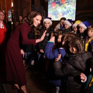 Catherine (Kate) Middleton, princesse de Galles, arrive pour le "Together at Christmas" Carol Service à l'abbaye de Westminster à Londres, Royaume uni, le 15 décembre 2022. 