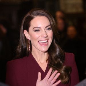 Catherine (Kate) Middleton, princesse de Galles, arrive pour le "Together at Christmas" Carol Service à l'abbaye de Westminster à Londres, Royaume uni.