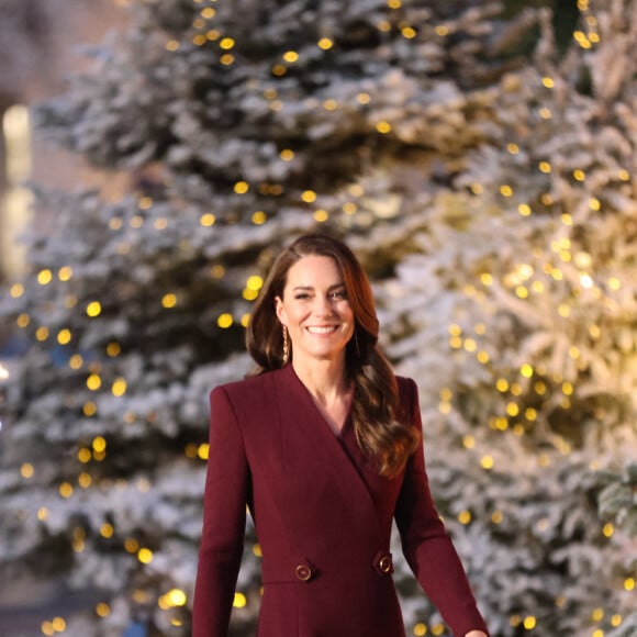 Catherine (Kate) Middleton, princesse de Galles, arrive pour le "Together at Christmas" Carol Service à l'abbaye de Westminster à Londres, Royaume uni, le 15 décembre 2022. 